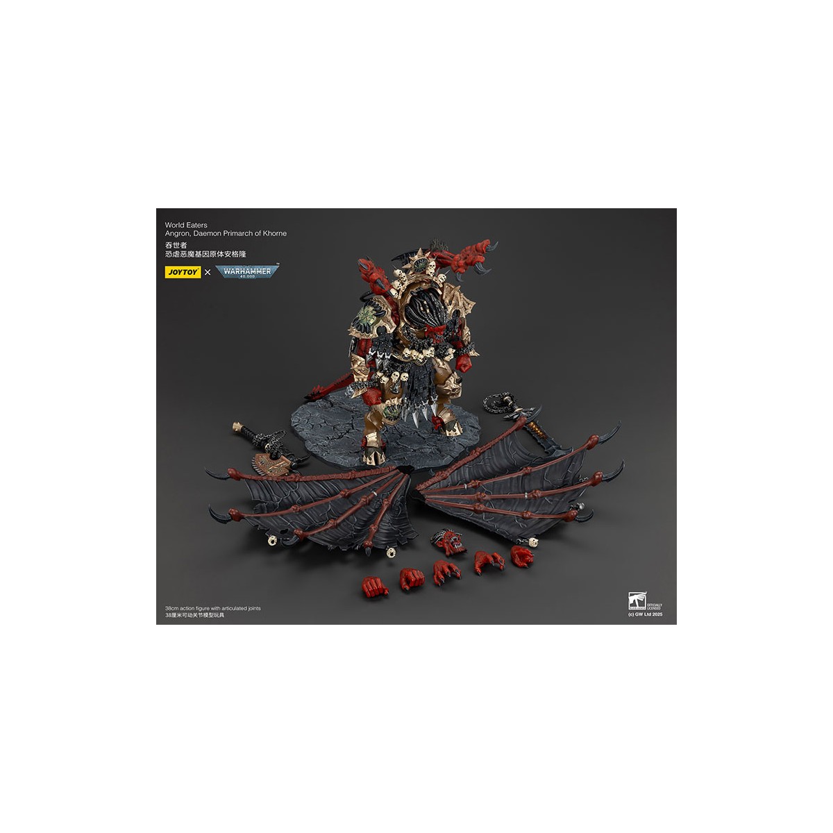 Joytoy - Warhammer - Mangiatori di Mondi - Angron Daemon Primarch of Khorne 1/18 - Warhammer 40000