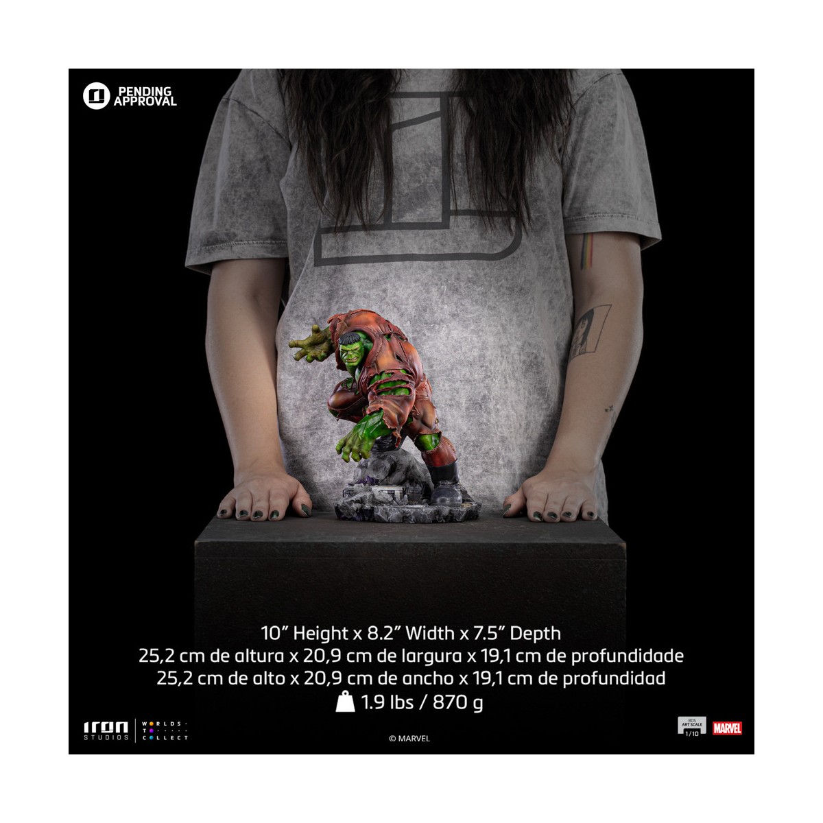 Iron Studios Marvel - Hulk 1/10 BDS Art Scale - Infinity Gauntlet Diorama