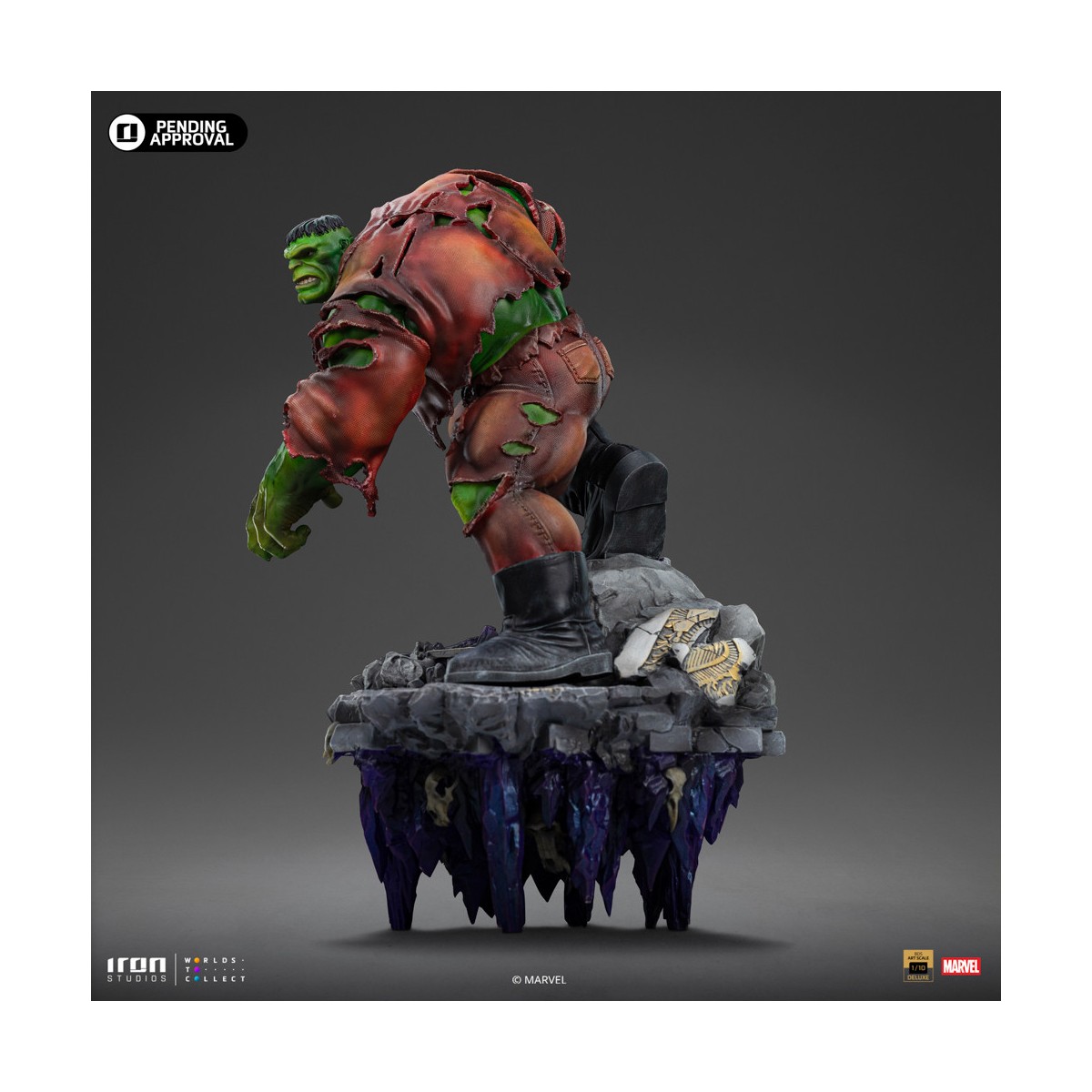Iron Studios Marvel - Hulk 1/10 Deluxe Art Scale - Infinity Gauntlet Diorama
