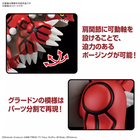 Bandai - Pokepla 54 - GROUDON Model Kit Pokemon - Serie Pokemon Select