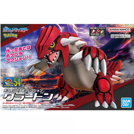 Bandai - Pokepla 54 - GROUDON Model Kit Pokemon - Serie Pokemon Select