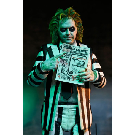 Neca BeetleJuice Beetlejuice - Ultimate Beetlejuice vestito a strisce