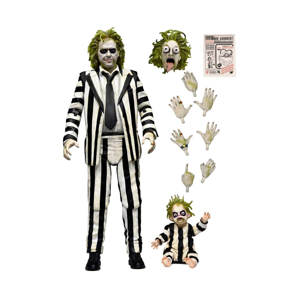 Neca BeetleJuice Beetlejuice - Ultimate Beetlejuice vestito a strisce