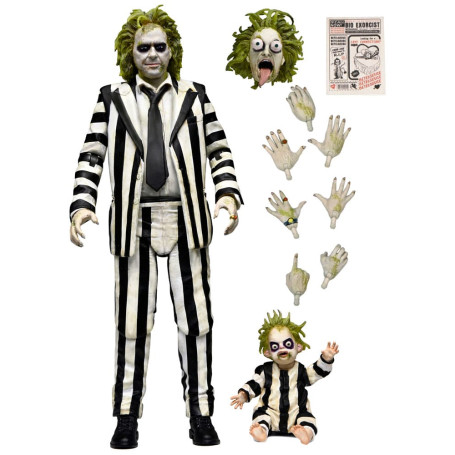 Neca BeetleJuice Beetlejuice - Ultimate Beetlejuice vestito a strisce