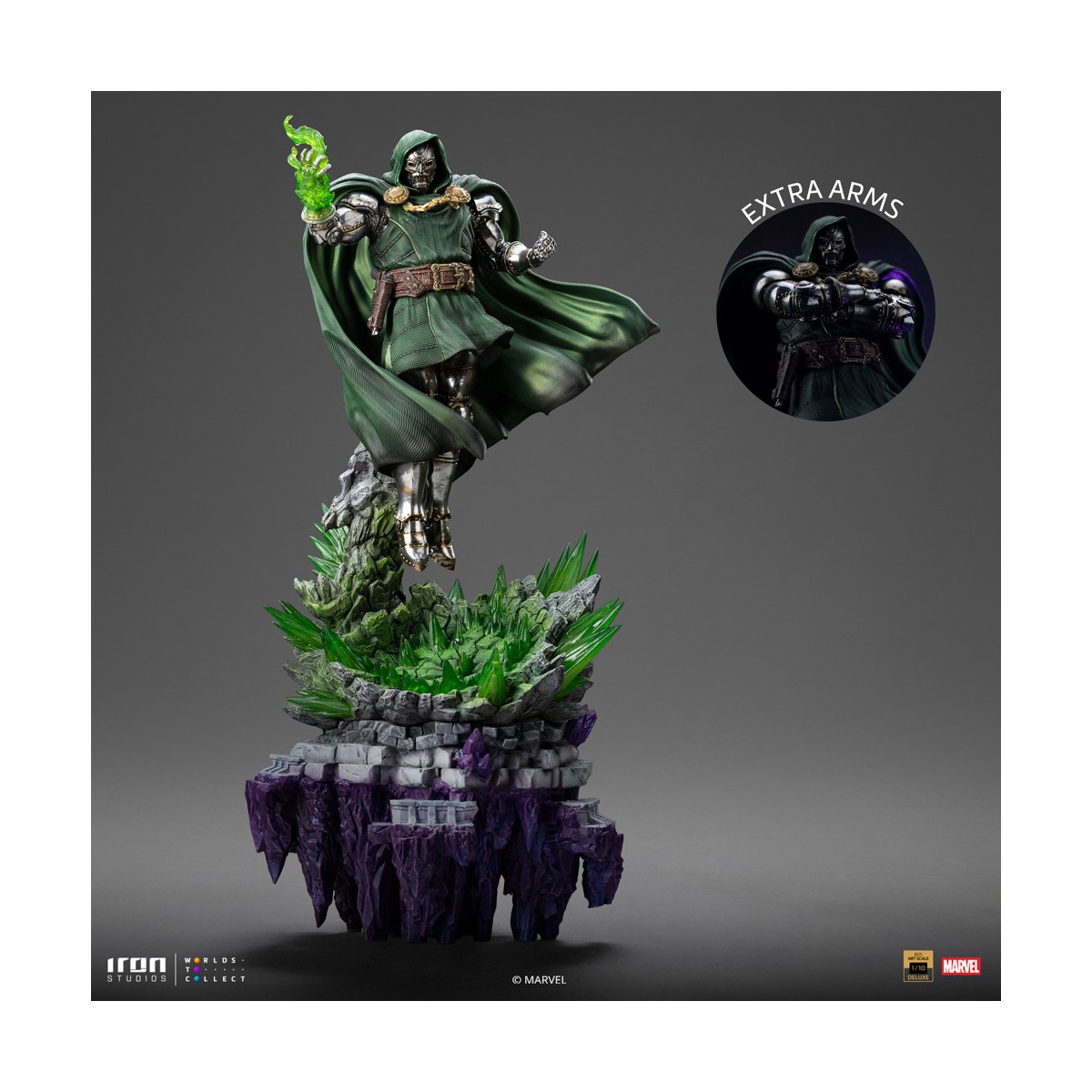 Iron Studios Marvel - DR. Destino 1/10 Deluxe Art Scale - Diorama del Guanto dell'Infinito