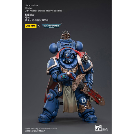 JoyToy - Ultramarines - Capitano degli Ultramarines con fucile a otturatore pesante - Warhammer 40000