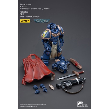 JoyToy - Ultramarines - Capitano degli Ultramarines con fucile a otturatore pesante - Warhammer 40000