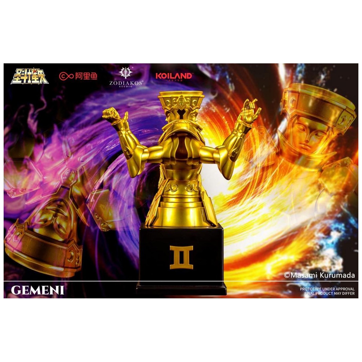 Zodiakos Studio - Tessuto Gemini - Totem dei Gemelli 1/6 - Saint Seiya - Statua dei Cavalieri dello Zodiaco