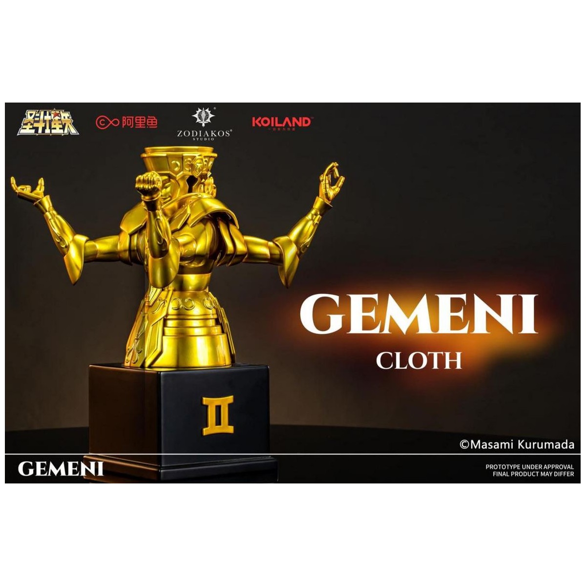 Zodiakos Studio - Tessuto Gemini - Totem dei Gemelli 1/6 - Saint Seiya - Statua dei Cavalieri dello Zodiaco