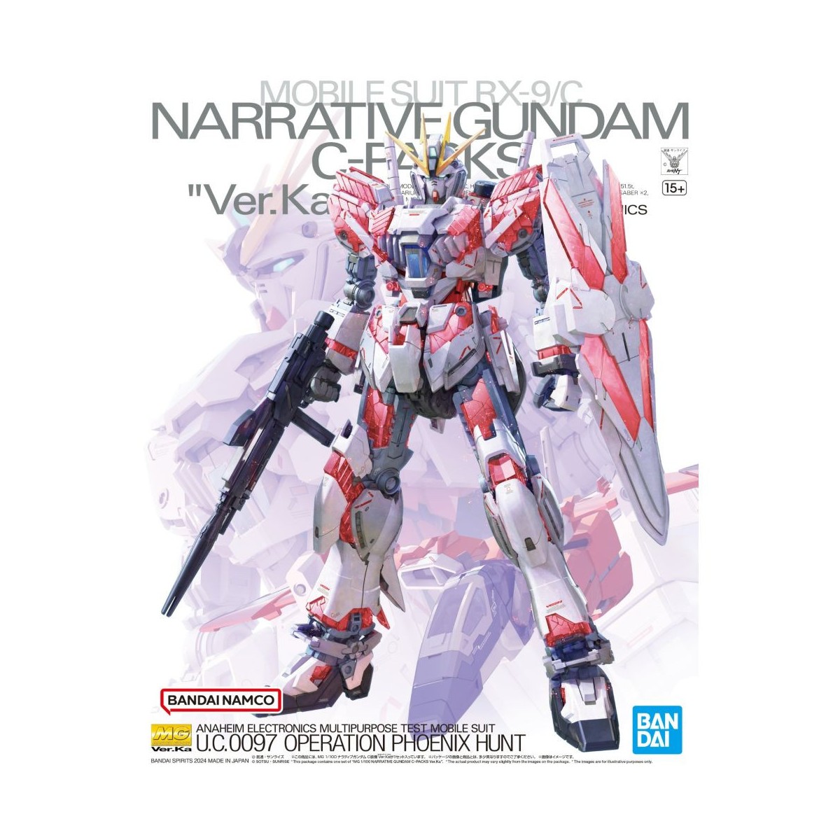 Bandai - Gunpla - 1/100 MG - RX-9/C NARRATIVA GUNDAM C-PACKS VER. KA - Operazione Caccia alla Fenice