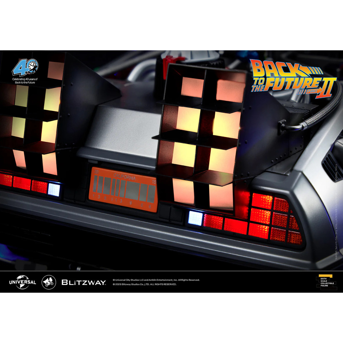 Blitzway - Ritorno al futuro 2 Macchina del tempo Premium UMS 1/6 - Delorean