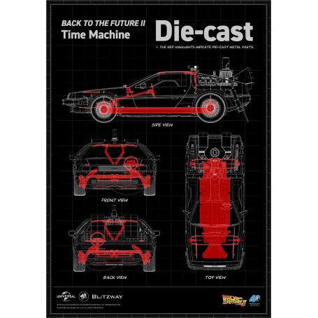 Blitzway - Ritorno al futuro 2 Macchina del tempo Premium UMS 1/6 - Delorean