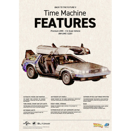 Blitzway - Ritorno al futuro 2 Macchina del tempo Premium UMS 1/6 - Delorean