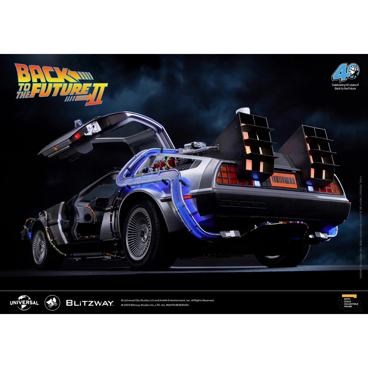 Blitzway - Ritorno al futuro 2 Macchina del tempo Premium UMS 1/6 - Delorean