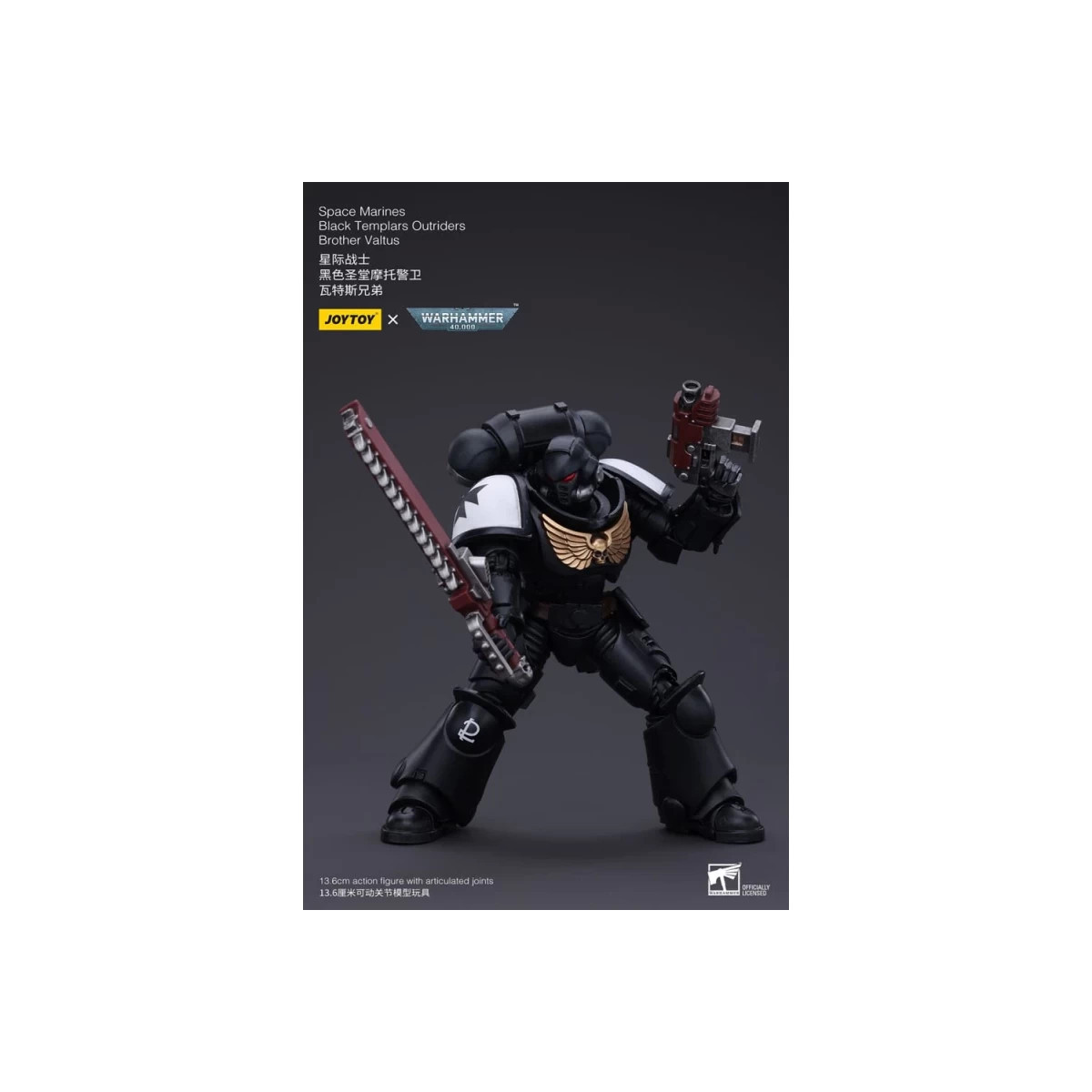 JoyToy Space Marine - Templari Neri - Outriders Brother Valtus 1/18 - Warhammer 40K
