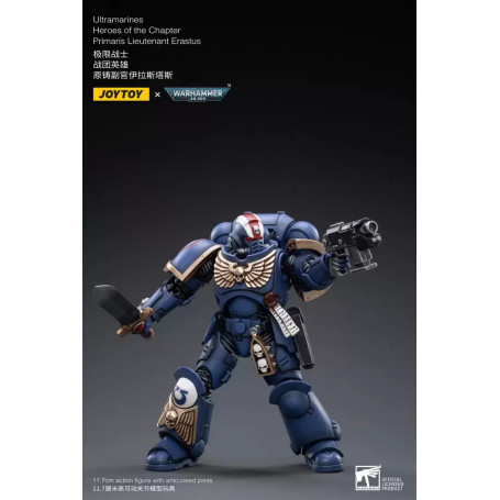 JoyToy - Space Marine - Ultramarines - Eroi del Capitolo Primaris Tenente Erastus 1/18 - Warhammer 40K