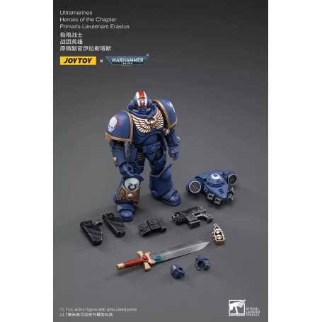 JoyToy - Space Marine - Ultramarines - Eroi del Capitolo Primaris Tenente Erastus 1/18 - Warhammer 40K