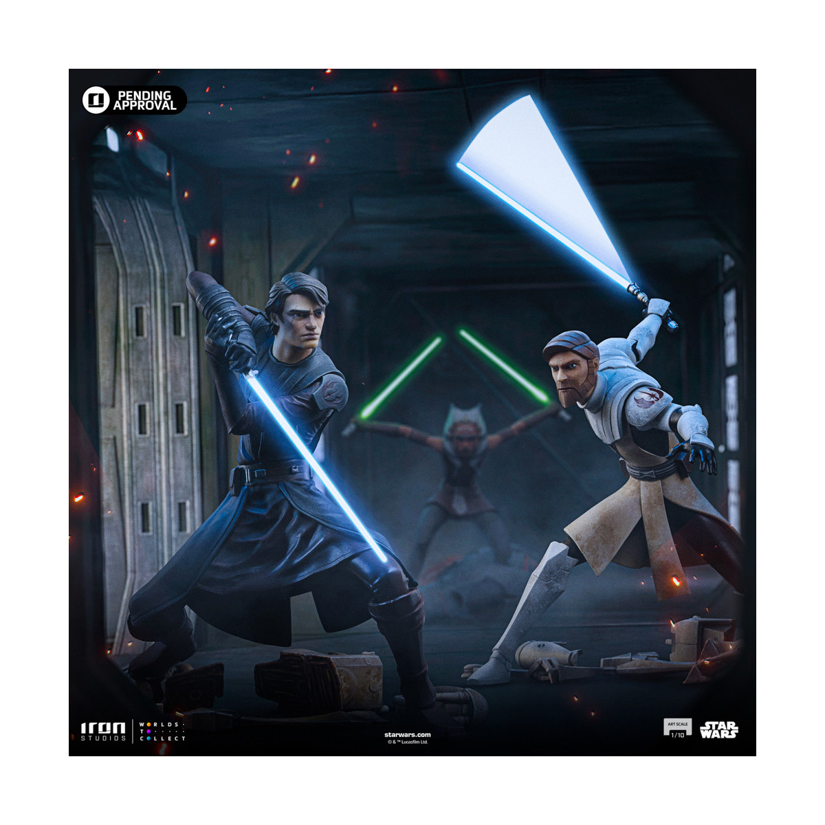 Iron Studios Star Wars Clone Wars - Obi-Wan Kenobi in scala 1/10