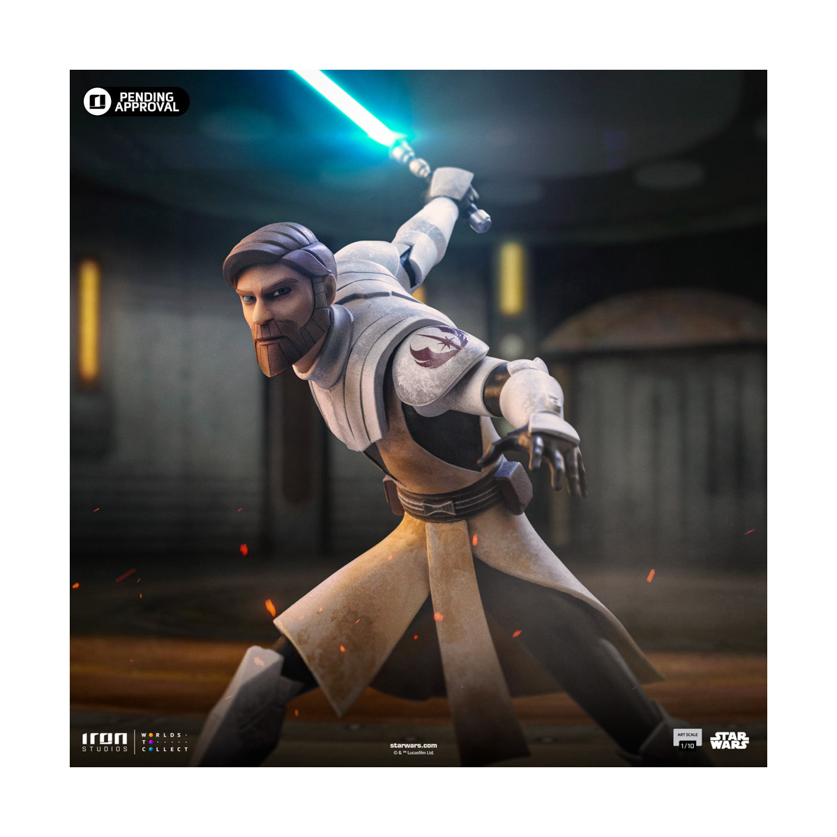 Iron Studios Star Wars Clone Wars - Obi-Wan Kenobi in scala 1/10