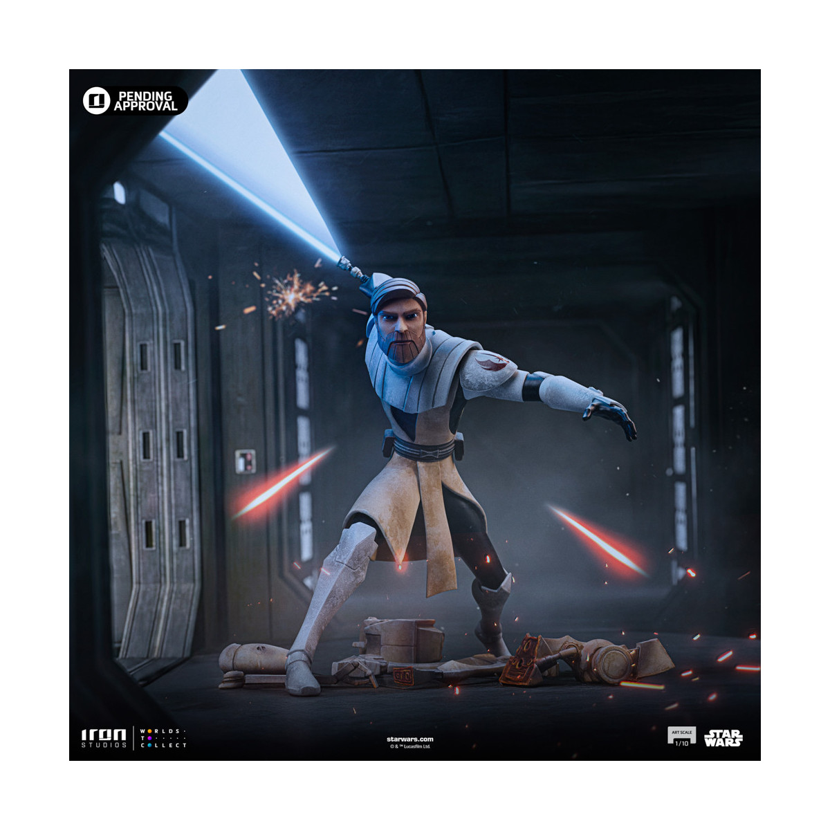 Iron Studios Star Wars Clone Wars - Obi-Wan Kenobi in scala 1/10