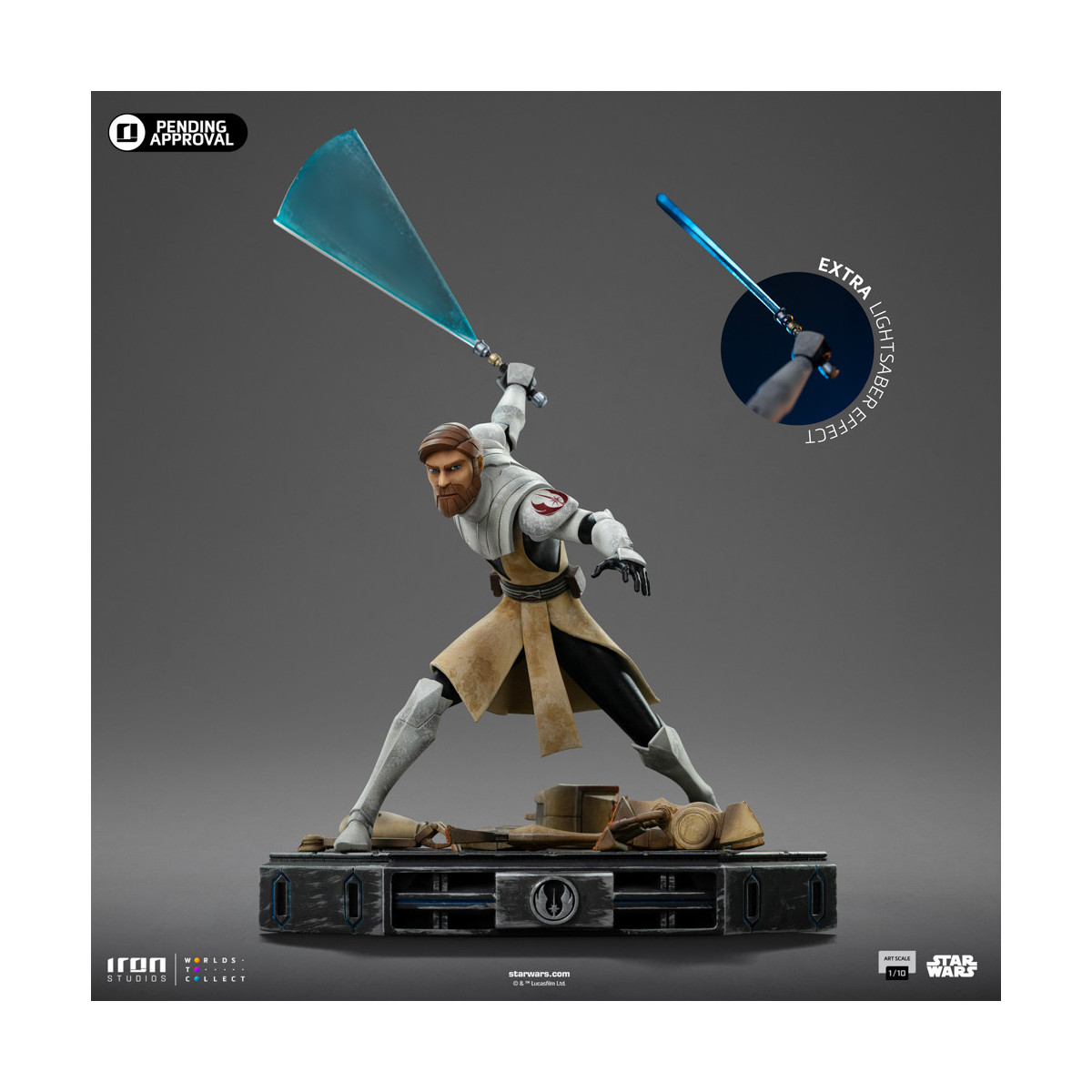 Iron Studios Star Wars Clone Wars - Obi-Wan Kenobi in scala 1/10