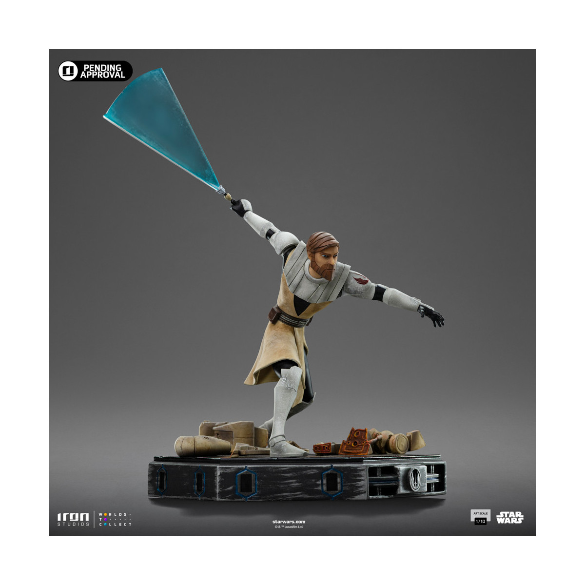 Iron Studios Star Wars Clone Wars - Obi-Wan Kenobi in scala 1/10