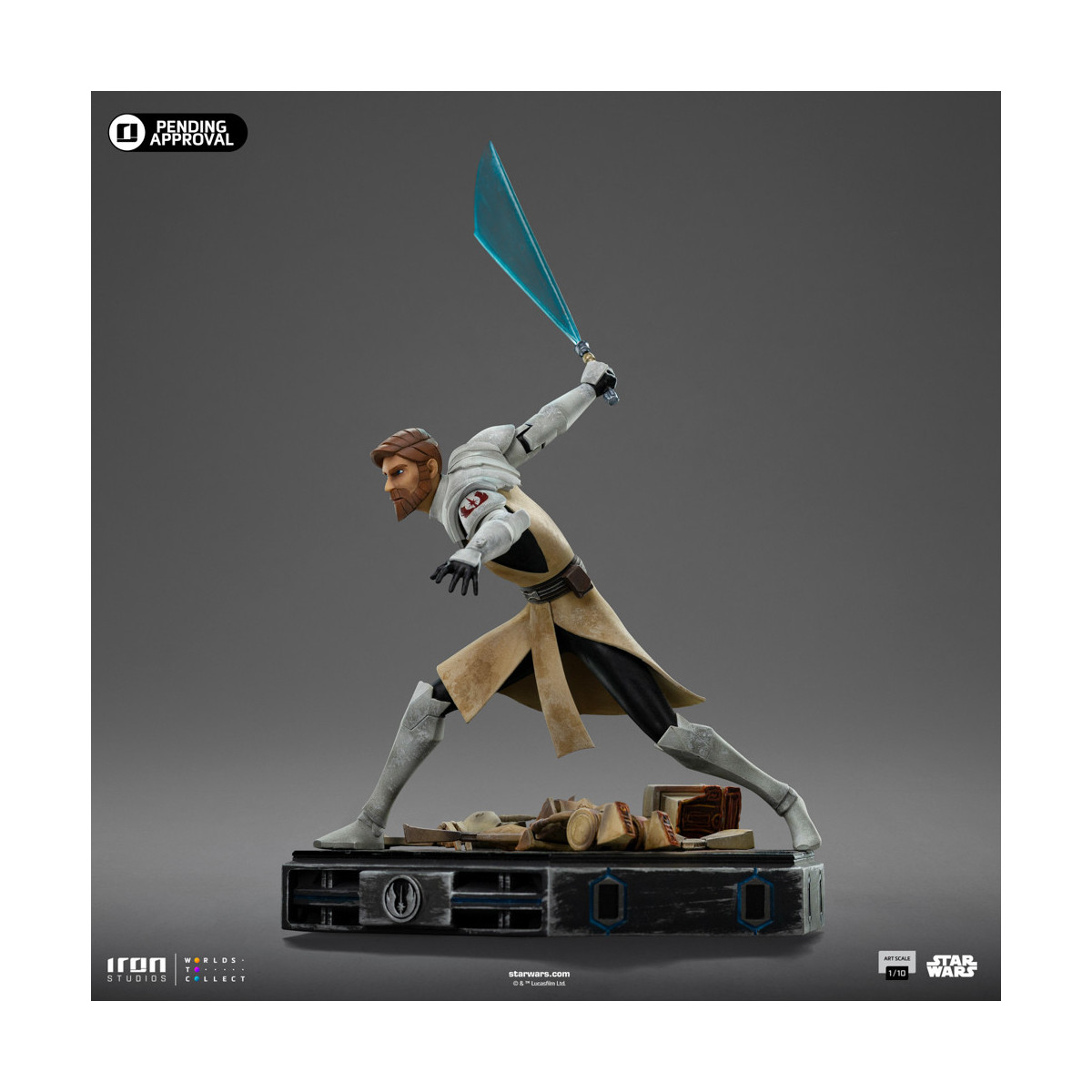 Iron Studios Star Wars Clone Wars - Obi-Wan Kenobi in scala 1/10