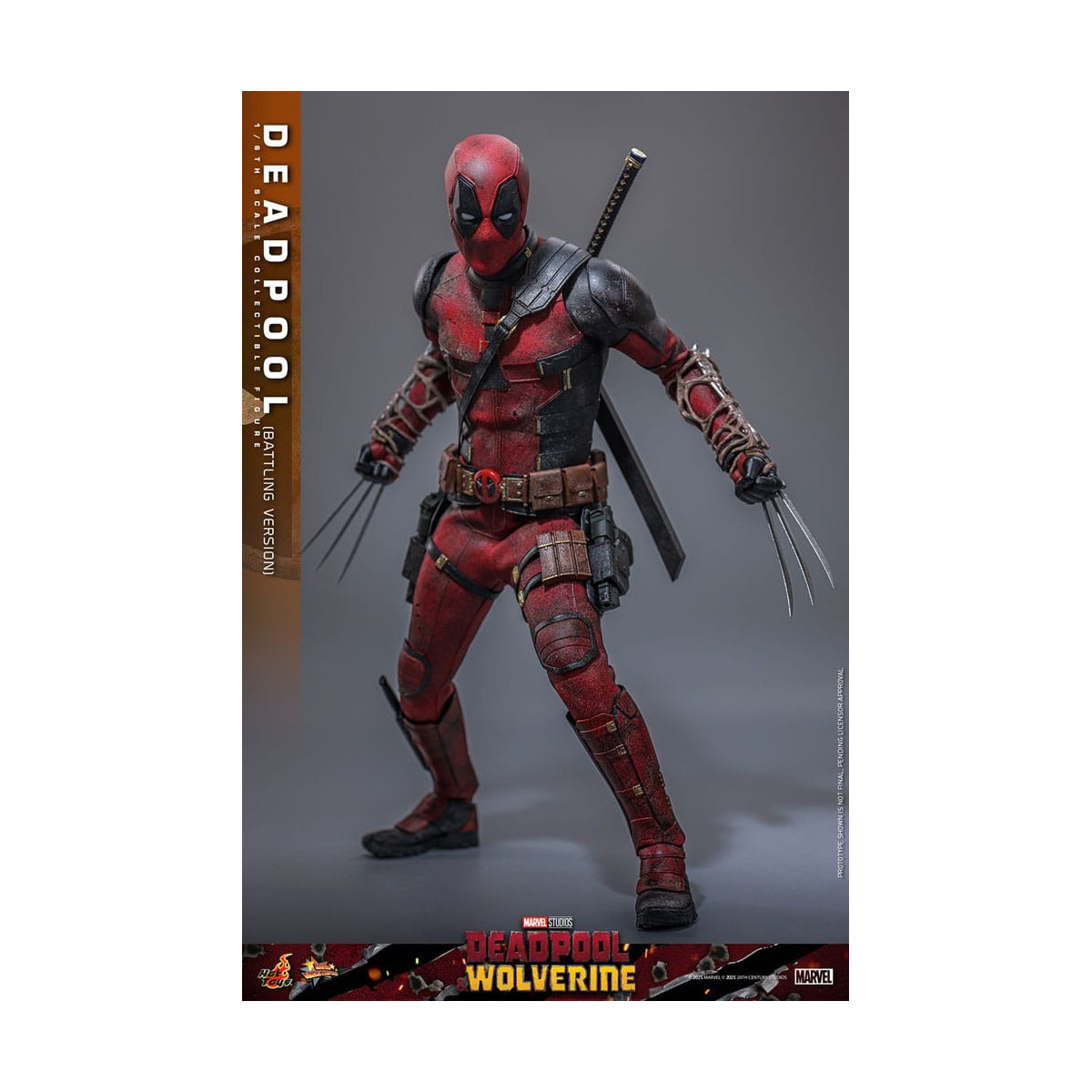 Hot Toys Marvel Deadpool & Wolverine - Deadpool (versione da combattimento) MMS 1/6