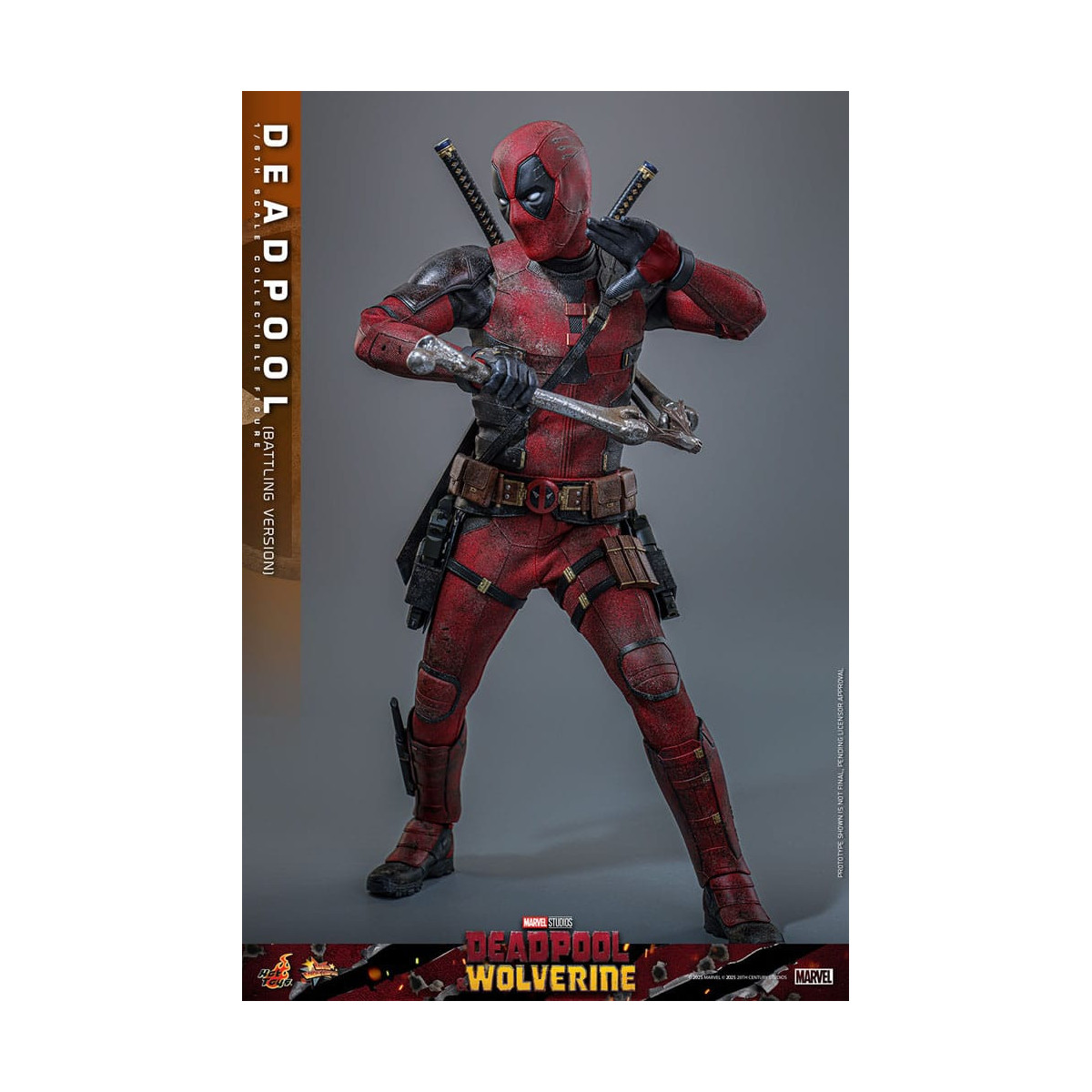 Hot Toys Marvel Deadpool & Wolverine - Deadpool (versione da combattimento) MMS 1/6