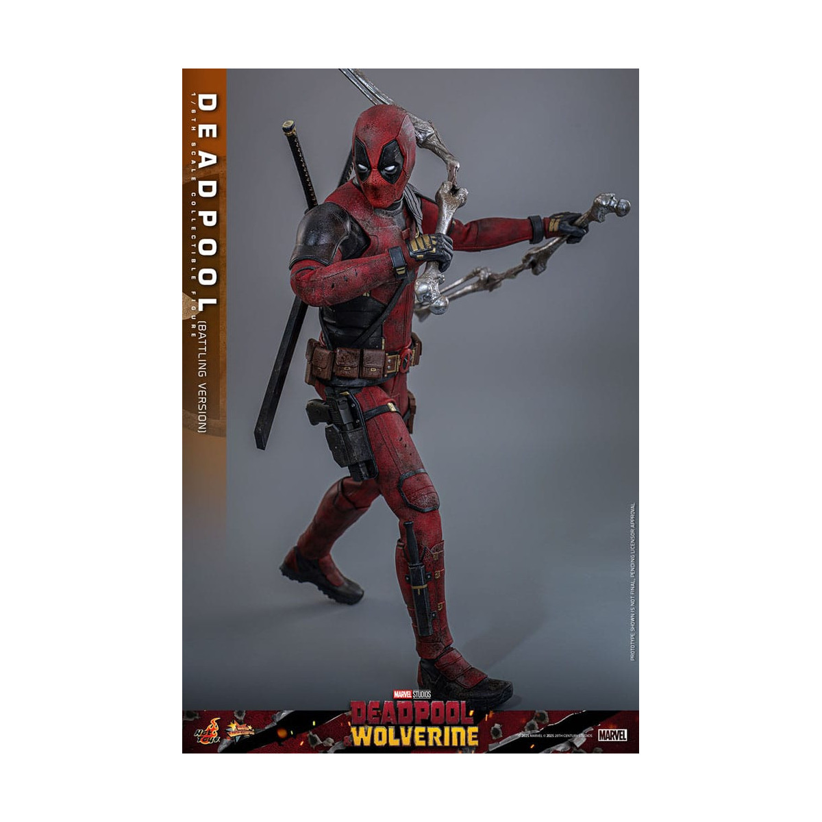 Hot Toys Marvel Deadpool & Wolverine - Deadpool (versione da combattimento) MMS 1/6