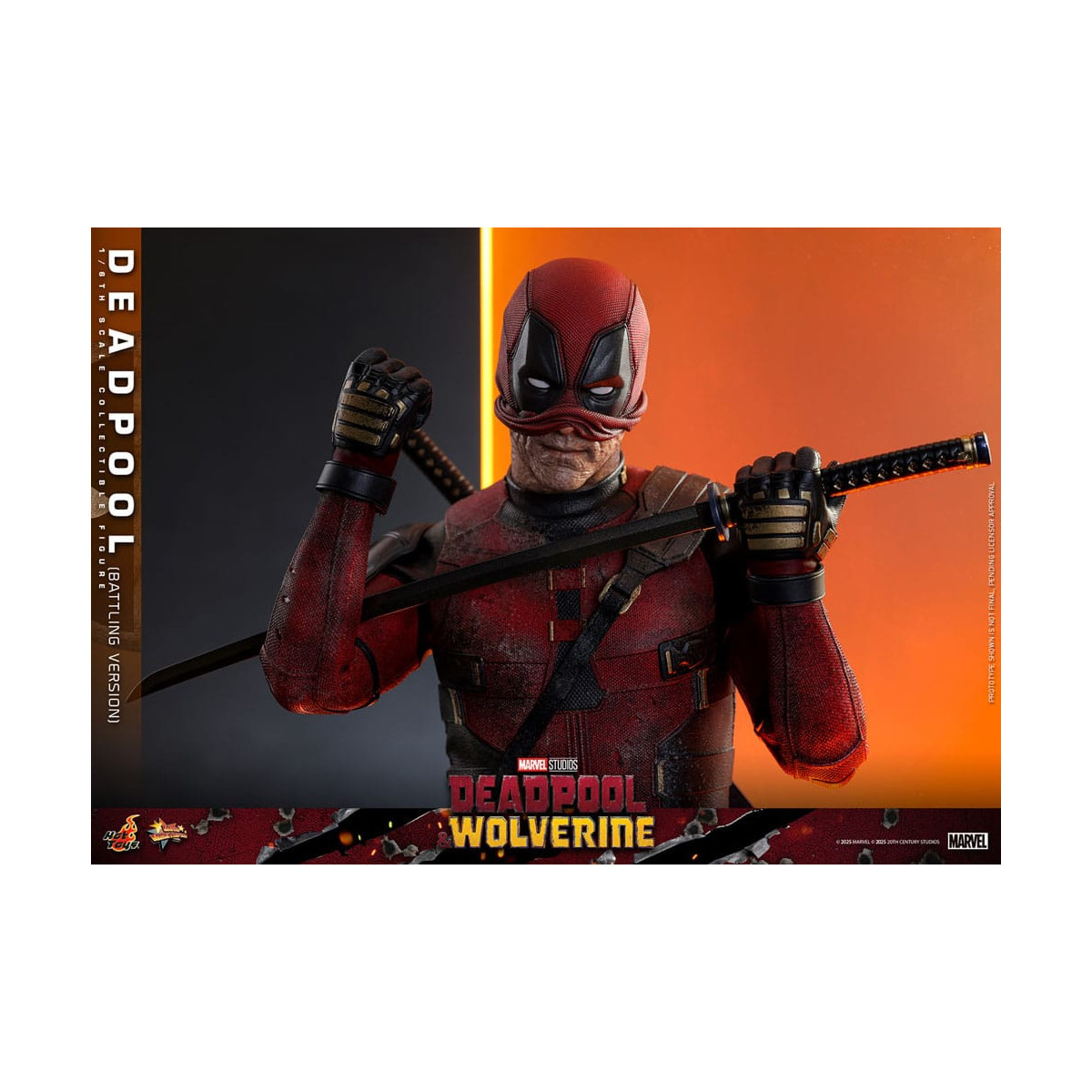 Hot Toys Marvel Deadpool & Wolverine - Deadpool (versione da combattimento) MMS 1/6
