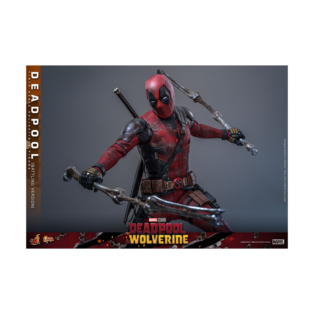 Hot Toys Marvel Deadpool & Wolverine - Deadpool (versione da combattimento) MMS 1/6