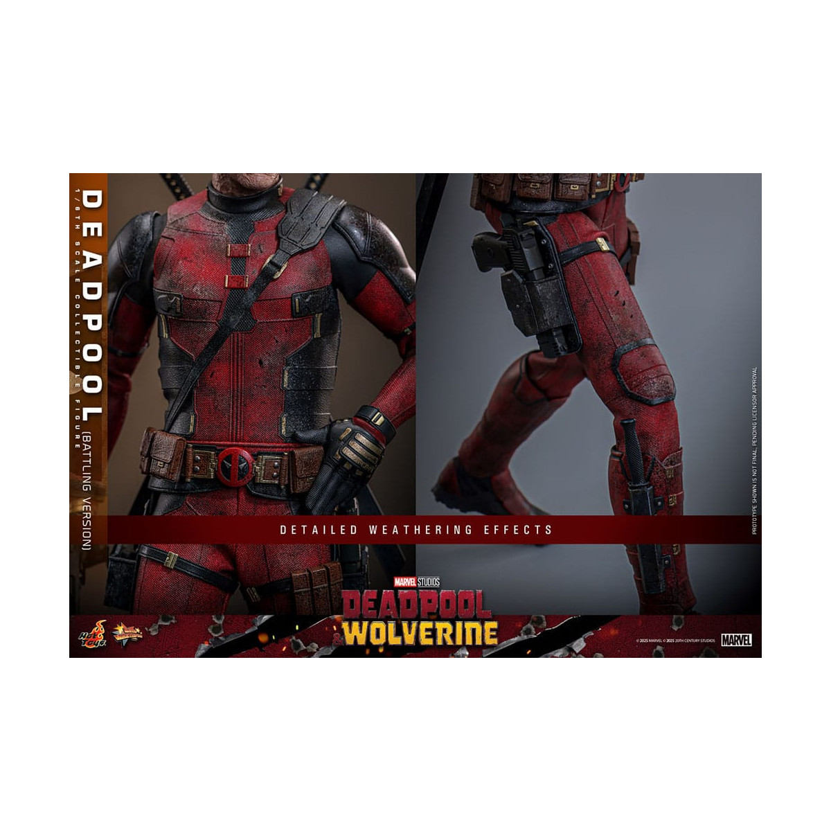 Hot Toys Marvel Deadpool & Wolverine - Deadpool (versione da combattimento) MMS 1/6
