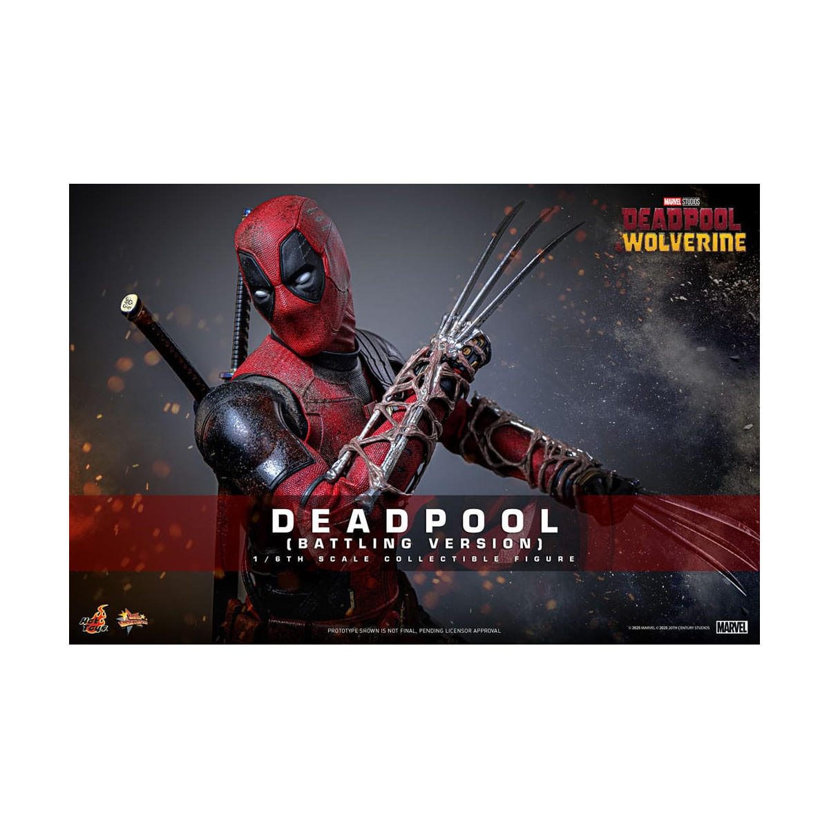 Hot Toys Marvel Deadpool & Wolverine - Deadpool (versione da combattimento) MMS 1/6