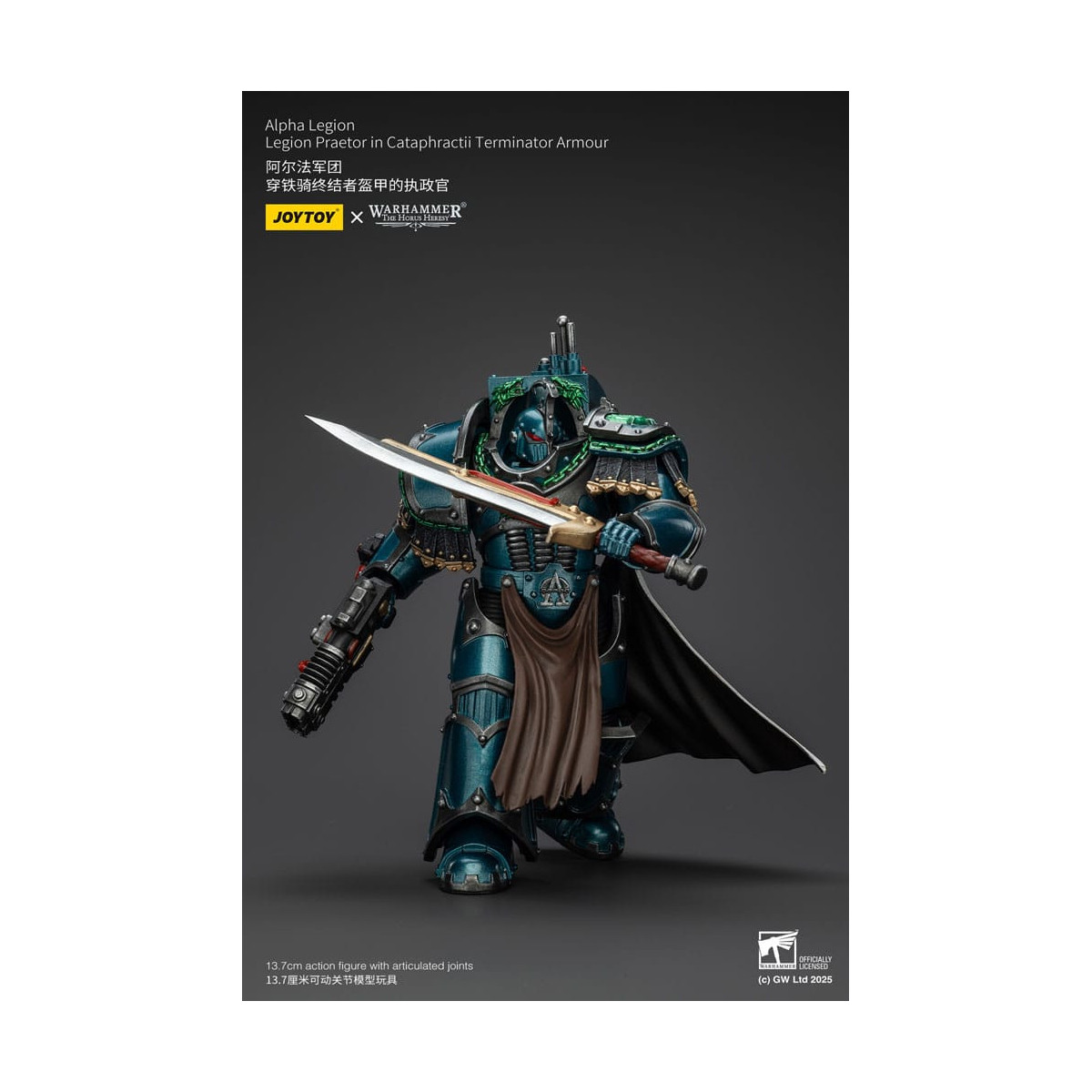 Joytoy - Warhammer - Legione Alfa - Pretore della Legione in armatura da Terminator Cataphractii - L'Eresia di Horus