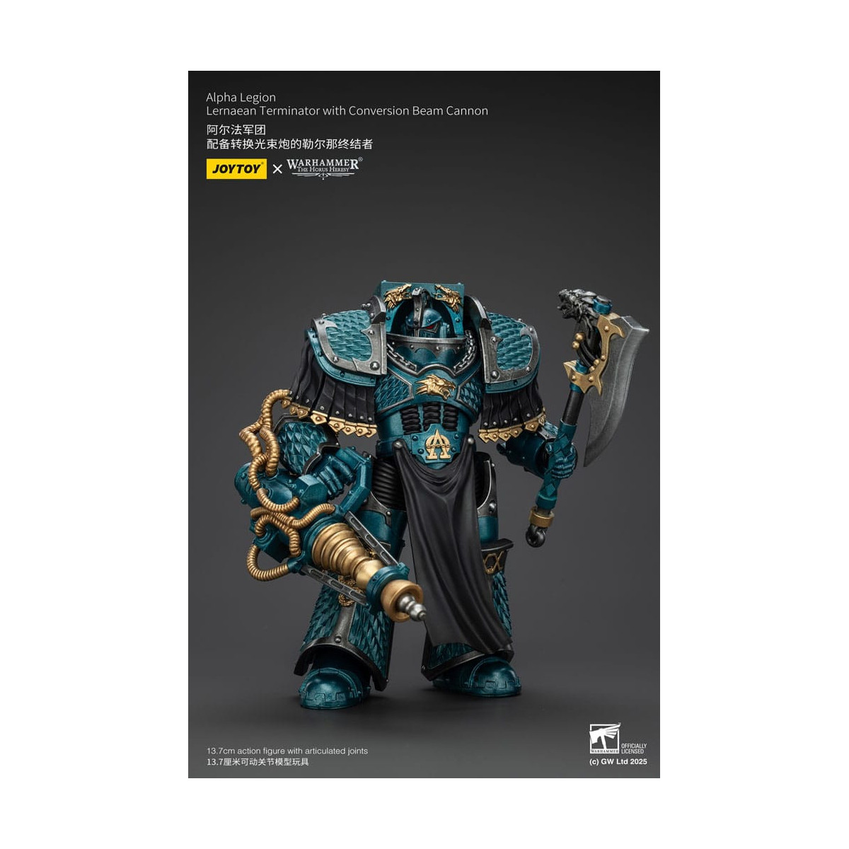 Joytoy - Warhammer - Legione Alfa - Terminator di Lernae con cannone a raggi di conversione - L'Eresia di Horus