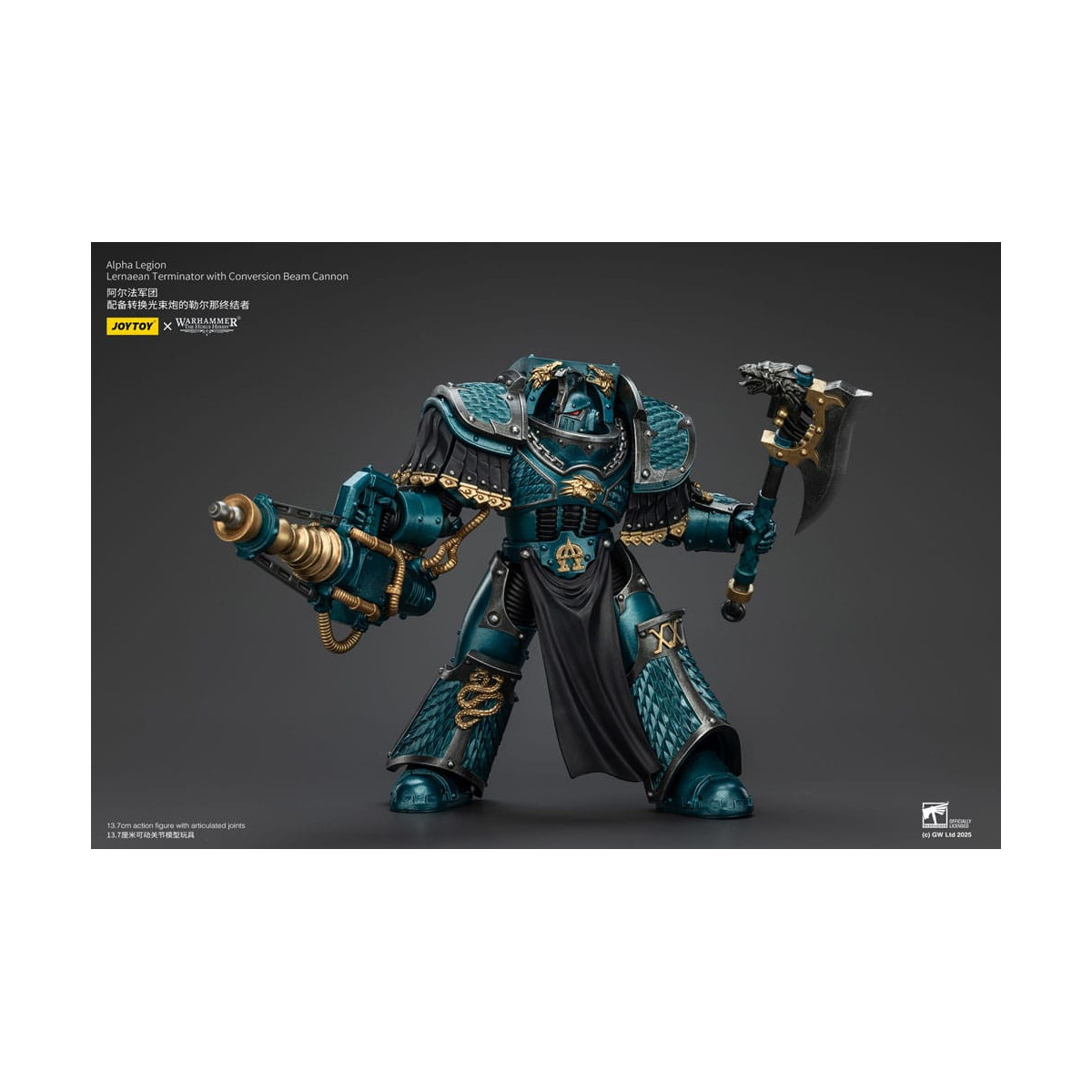 Joytoy - Warhammer - Legione Alfa - Terminator di Lernae con cannone a raggi di conversione - L'Eresia di Horus
