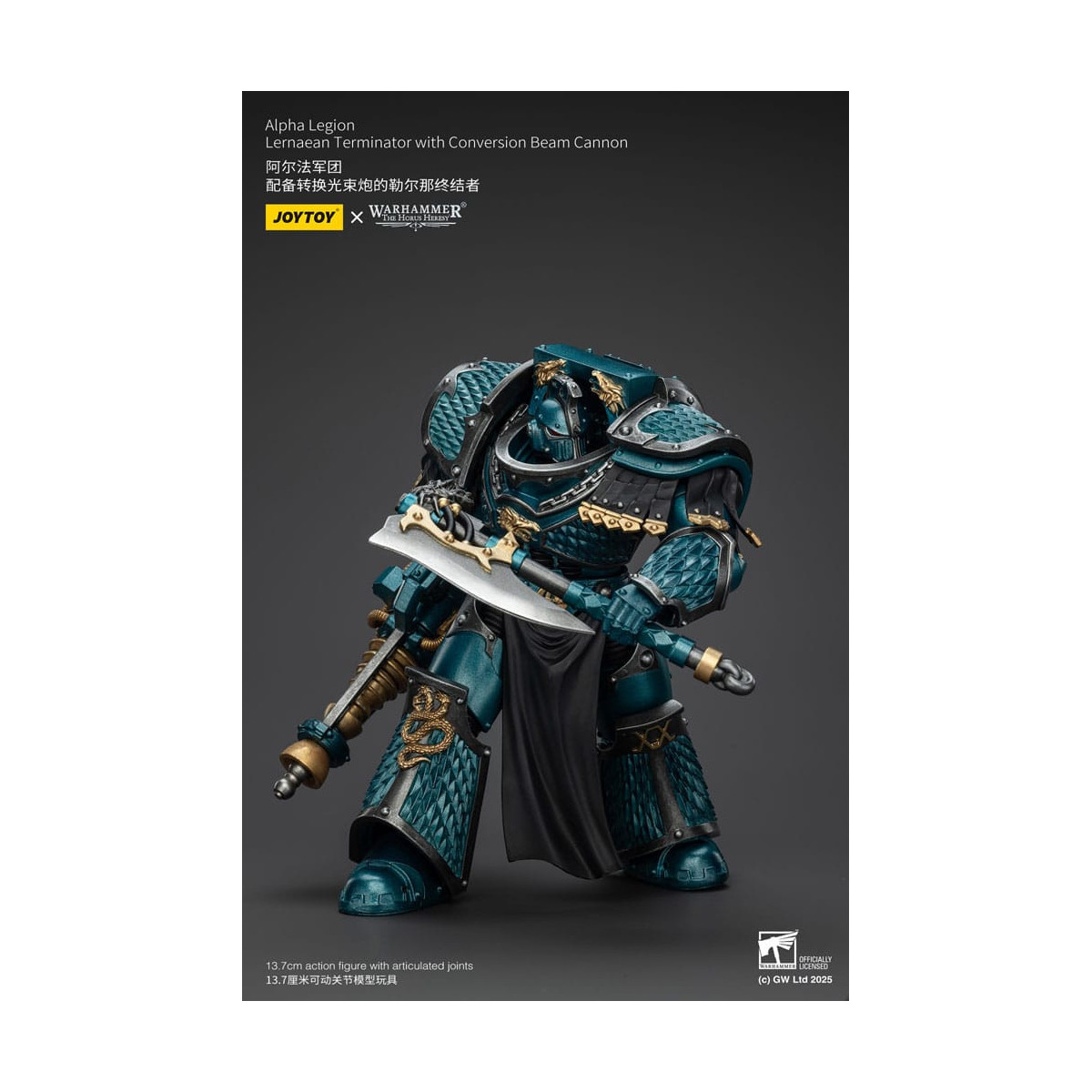 Joytoy - Warhammer - Legione Alfa - Terminator di Lernae con cannone a raggi di conversione - L'Eresia di Horus
