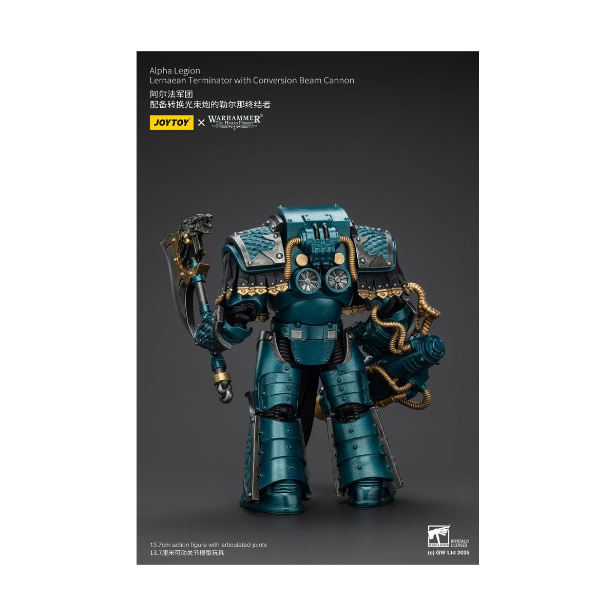 Joytoy - Warhammer - Legione Alfa - Terminator di Lernae con cannone a raggi di conversione - L'Eresia di Horus
