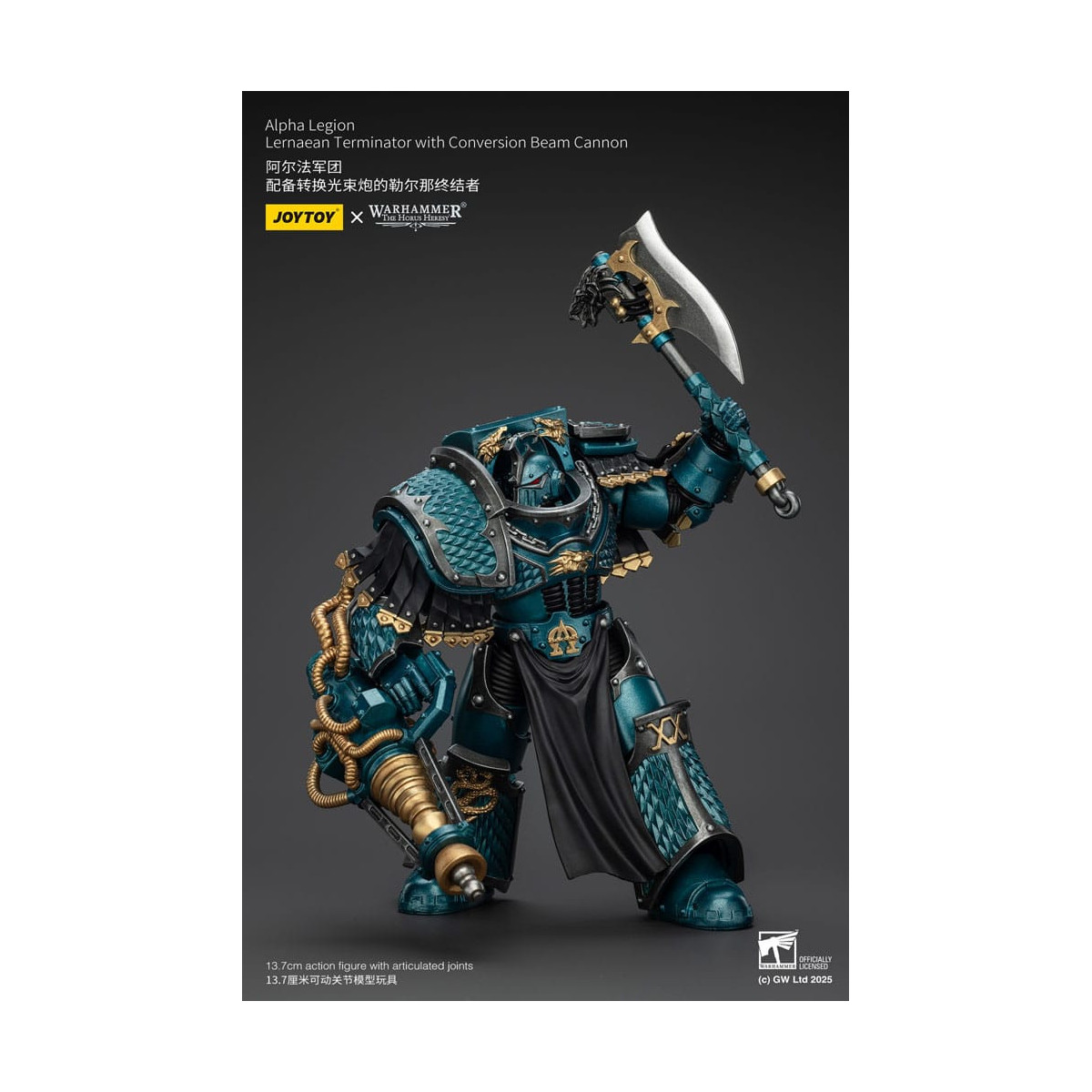 Joytoy - Warhammer - Legione Alfa - Terminator di Lernae con cannone a raggi di conversione - L'Eresia di Horus