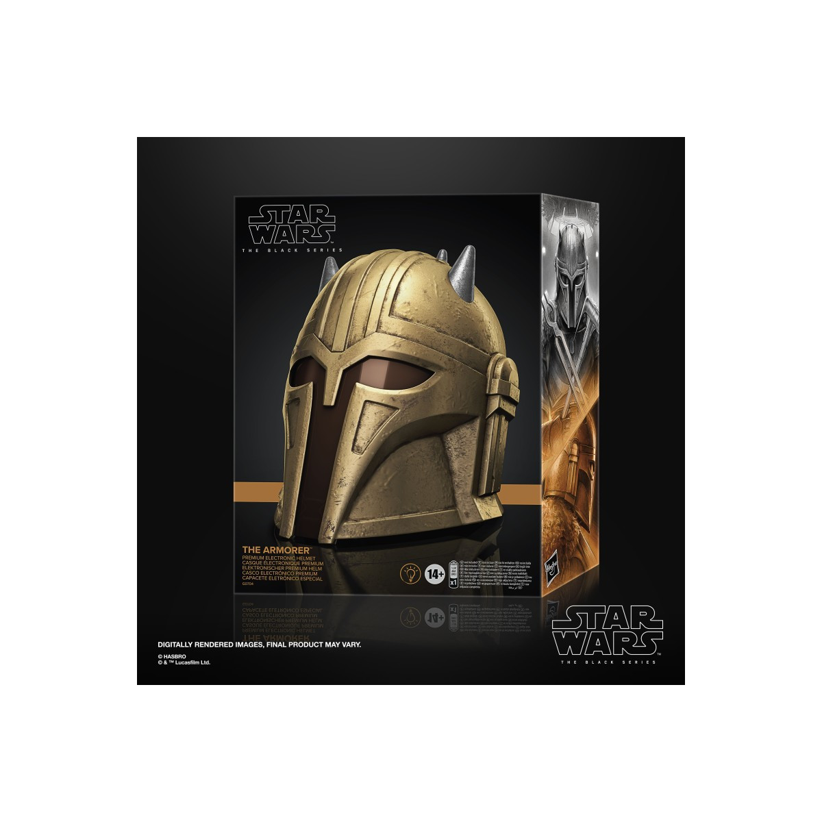 Hasbro - L'Armiere Il Mandaloriano - Star Wars Serie Nera Casco 1:1 Replica Premium