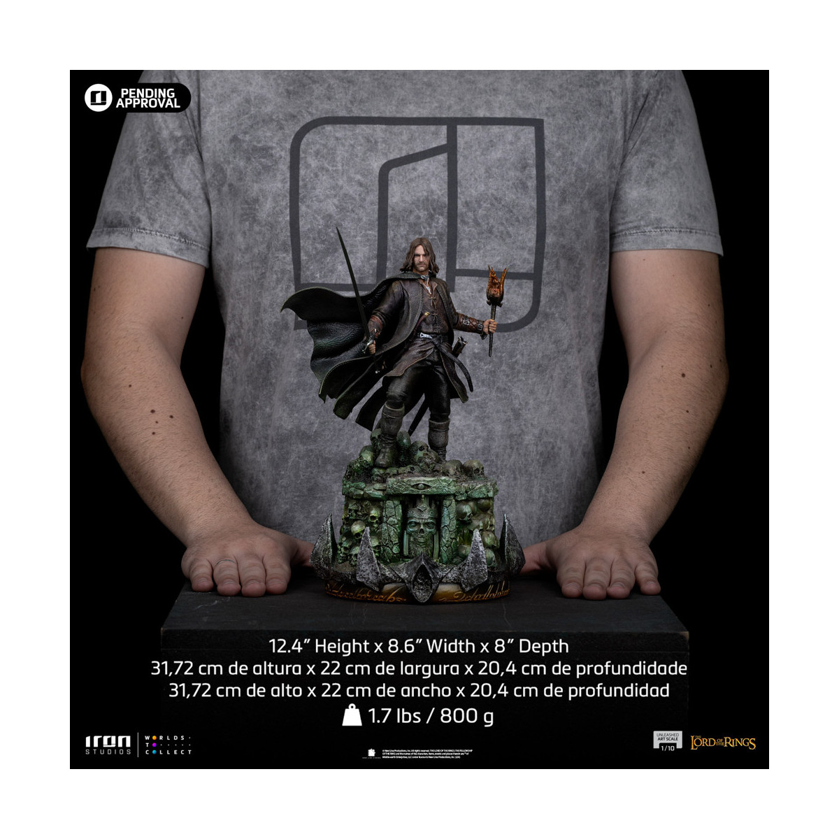 Iron Studios - Aragorn scatenato - Il Signore degli Anelli - LOTR Unleashed Art Scale 1/10