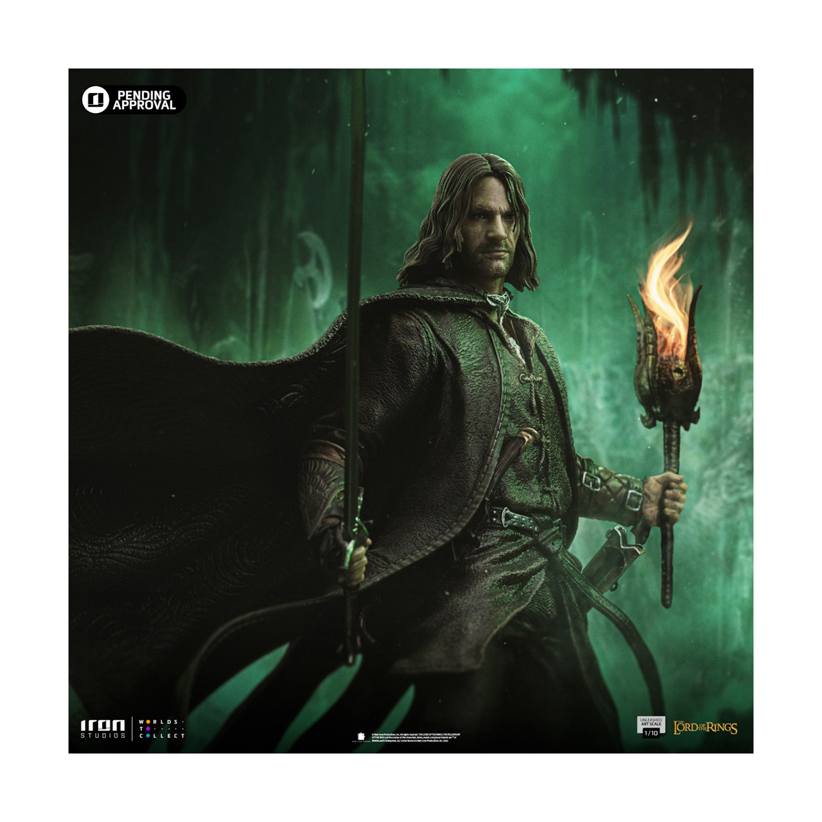 Iron Studios - Aragorn scatenato - Il Signore degli Anelli - LOTR Unleashed Art Scale 1/10