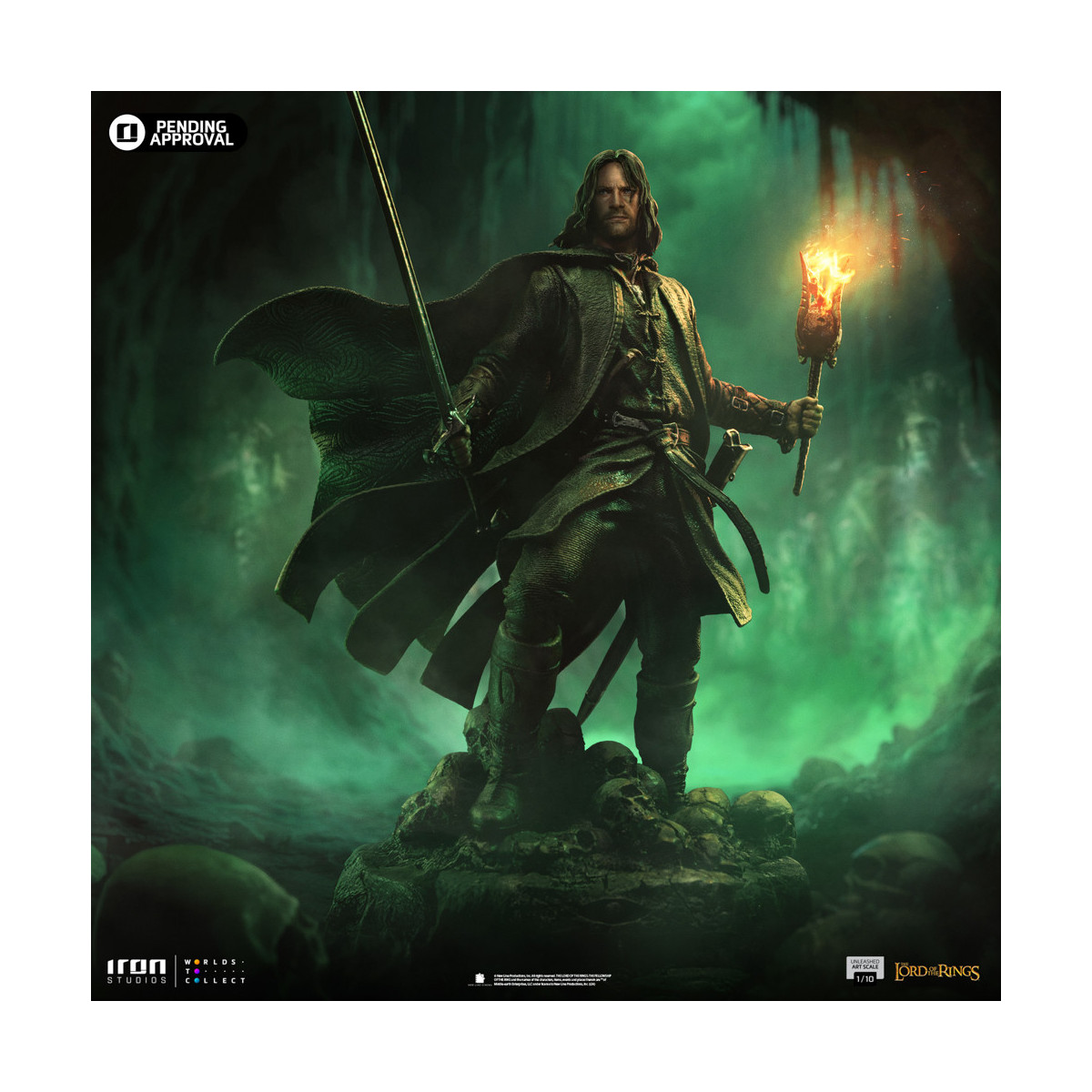 Iron Studios - Aragorn scatenato - Il Signore degli Anelli - LOTR Unleashed Art Scale 1/10