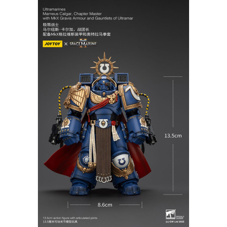 Joytoy - Space Marine II - Marneus Calgar, Maestro di Capitolo con Armatura MkX Gravis e Guanti di Ultramar