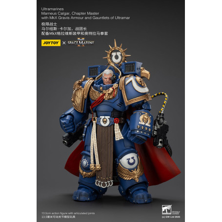 Joytoy - Space Marine II - Marneus Calgar, Maestro di Capitolo con Armatura MkX Gravis e Guanti di Ultramar