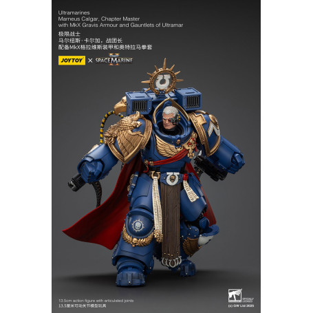 Joytoy - Space Marine II - Marneus Calgar, Maestro di Capitolo con Armatura MkX Gravis e Guanti di Ultramar