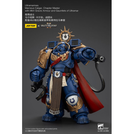 Joytoy - Space Marine II - Marneus Calgar, Maestro di Capitolo con Armatura MkX Gravis e Guanti di Ultramar