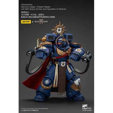 Joytoy - Space Marine II - Marneus Calgar, Maestro di Capitolo con Armatura MkX Gravis e Guanti di Ultramar