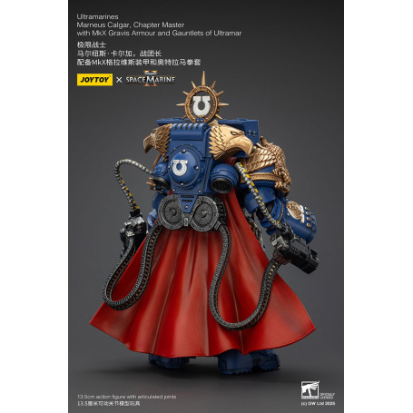 Joytoy - Space Marine II - Marneus Calgar, Maestro di Capitolo con Armatura MkX Gravis e Guanti di Ultramar